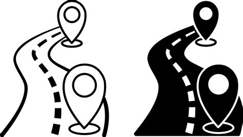 map icon black  white