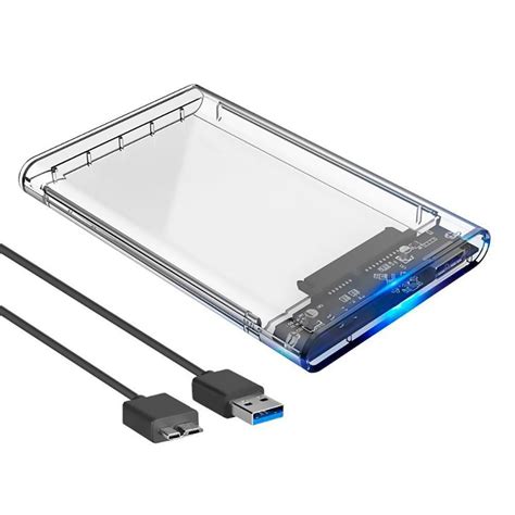 CASE TRANSPARENTE PARA HD SATA 2 5 HHD OU SSD USB 3 0 ORIGINAL