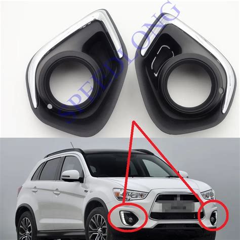 2 Pcs Pair Chrome Front Bumper Fog Lamp Light Cover Frame For