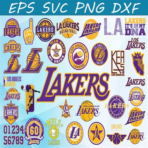 Bundle 34 Files Lakers Baseball Team SVG, Lakers svg, NBA Te - Inspire ...