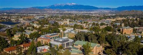 UC Riverside campus aerial view with snow capped mountains | School of ...