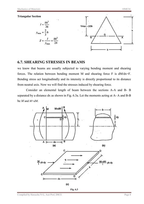 Unit 6 Bending And Shear Stresses In Beams PDF