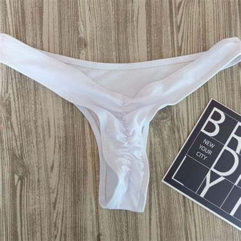 NEW Women Sexy Bikini Triangle Thong Bottom Brazilian V Cheeky Ruched Swimwear EBay
