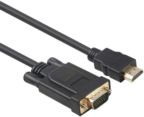 HDMI to VGA, Sarent Gold-Plated HDMI to VGA 6 Feet Cable (Male to Male ...