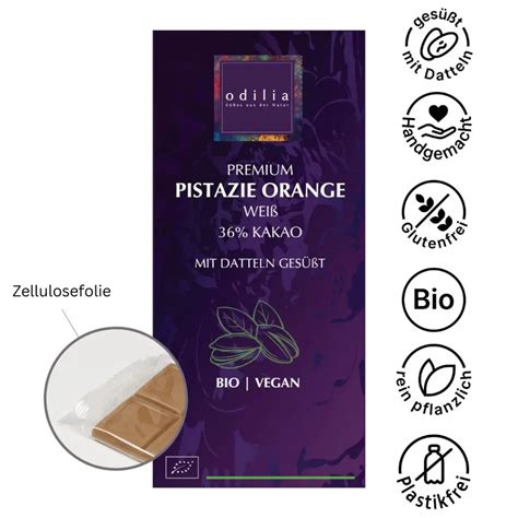 Odilia Premium Pistazie Orange Schokolade Wei E Schokolade