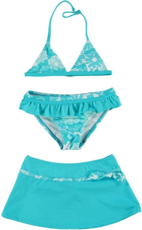 Losan Zwemkleding Bikini Met Rokje Turkoise Gebloemd Maat Bol