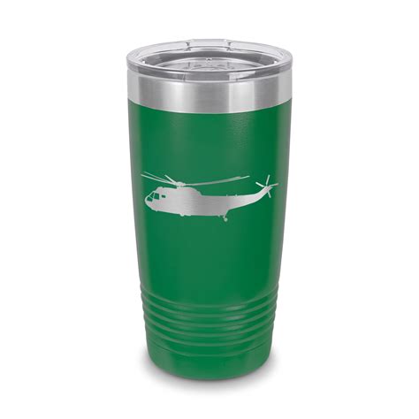 Sh H Sea King Helicopter Tumbler Oz Laser Engraved W Clear