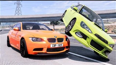 Epic High Speed Car Jumps 1 Beamng Drive Crashboompunk Youtube