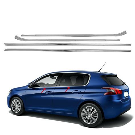 Baguette Fenetre Peugeot 308 Berline 5 Portes 2014 2021 Inox Chrome 4