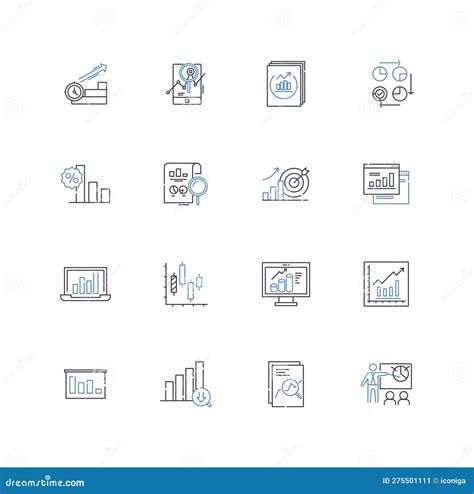 Inventories Counts Line Icons Collection. Accuracy, Barcoding, Audit ...