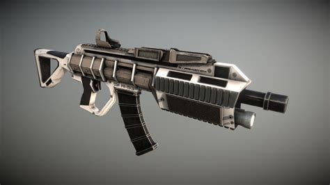 Sci Fi Assault Rifle Mk 3 Plasma Rifle Buy Royalty Free 3d Model By