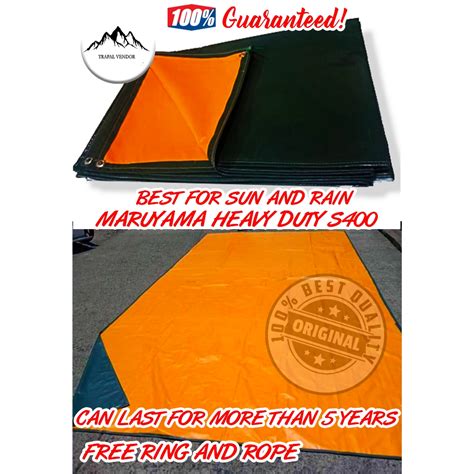 MARUYAMA S400 TRAPAL LONA TOLDA TARPAUALIN GREEN YELLOW WATERPROOF