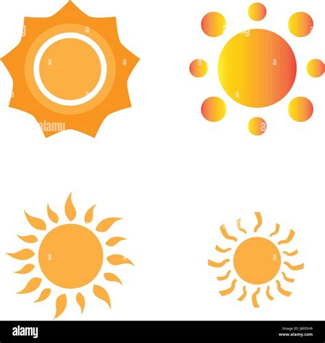 Set Of Sun Icons Stock Vector Image And Art Alamy