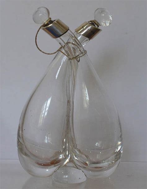 The Old Brigade Antiques Victorian Silver Toped Salad Oil Bottles