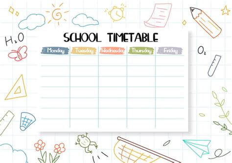 Free Timetable Templates In Microsoft Word And Google Docs - Slidesdocs