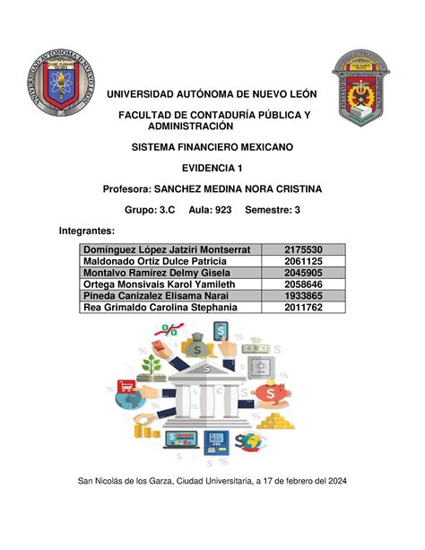 Ev 1 SFM Evidencia 1 UNIVERSIDAD AUTÓNOMA DE NUEVO LEÓN FACULTAD