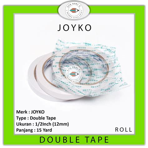 Joyko Double Tape 12mm X 15 Yard 12 Inch Roll Lazada Indonesia