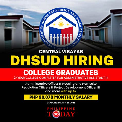 20 Vacancies Available Now At Dhsud Central Visayas Join The Mission For Affordable Housing And