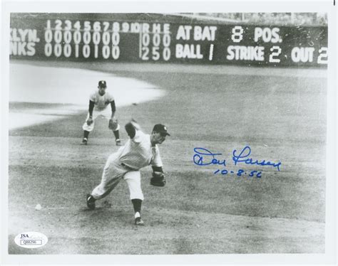 Don Larsen Signed Yankees 8x10 Photo Inscribed "10-8-56" (JSA COA ...