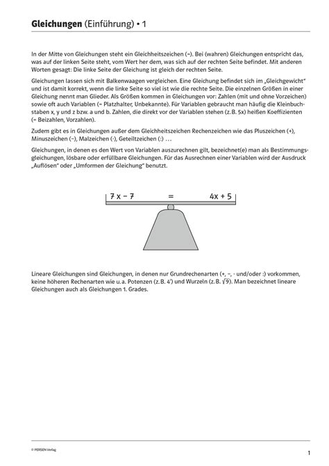 Sekundarstufe Unterrichtsmaterial Mathematik Terme Und Gleichungen