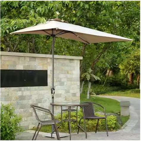 Amazon Jemmco Patio Half Umbrellas Against A Wall Rectangular