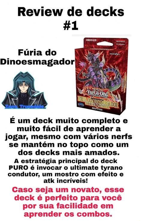 Review de decks Fúria do Dinoesmagador É um deck muito completo e muito