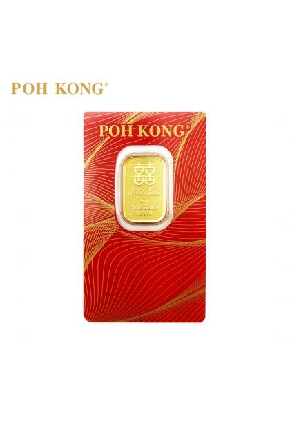 Poh Kong 99924k Pure Yellow Gold Happiness Gold Bar 5g