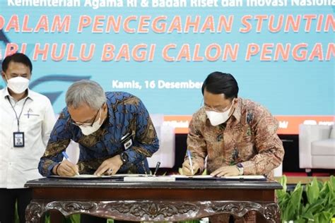 Kemenag Bkkbn Dan Brin Perkuat Kerja Sama Cegah Stunting