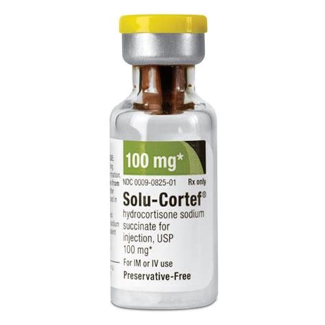 Solu Cortef Hydrocortisone Sodium Succinate Preservative Free 100 Mg