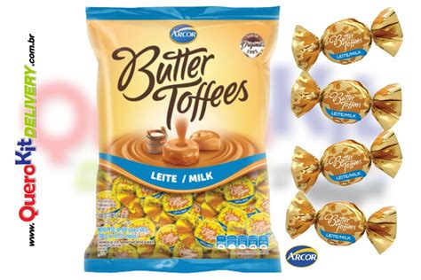 Querokit Delivery Arcor Bala Butter Toffees Leite Pacote 500g