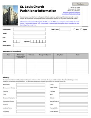 Fillable Online Pages Drexel Parishioner Form Pdf Pages Drexel Fax