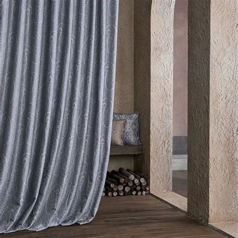 Gray Base D Decor Tassar Jacquard Curtain Fabric Gsm At Rs