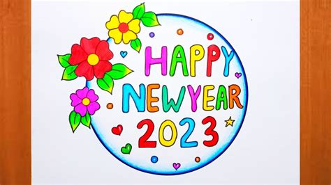 Happy New Year Drawing How To Draw New Year Special Drawing School