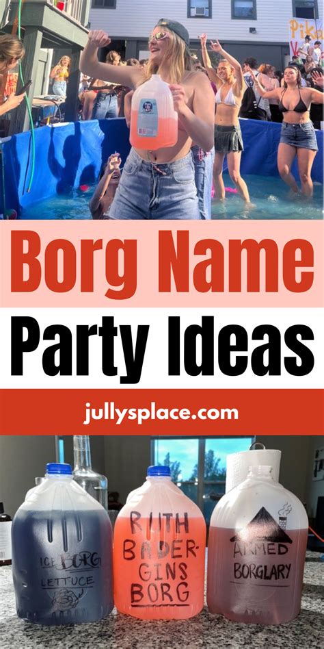 Borg Name College Party Ideas College Party Theme College Party