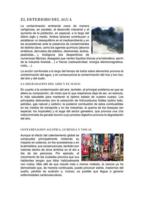 La Contaminacion Ambiental Pdf