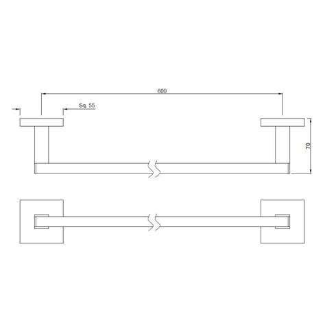 AKP CHR 35711PS Single Towel Rail Green Meadows