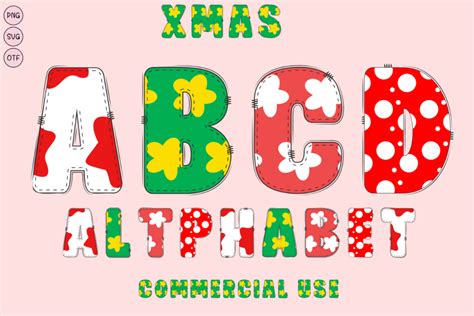 Xmas Font By The Best Altphabet · Creative Fabrica