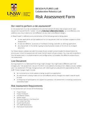 Fillable Online How To Perform A Risk Assessment For Collaborative