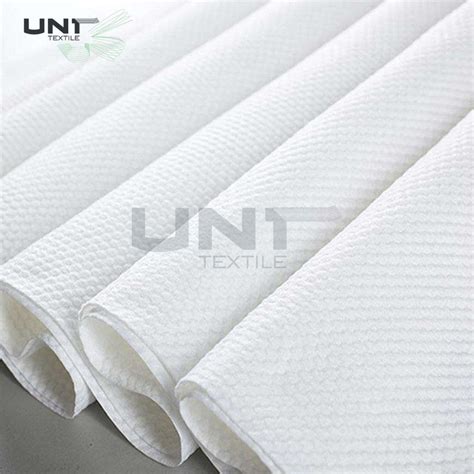 Pearl Dot Pattern Spunlace Nonwoven Fabric Cross Lapping Cm Width