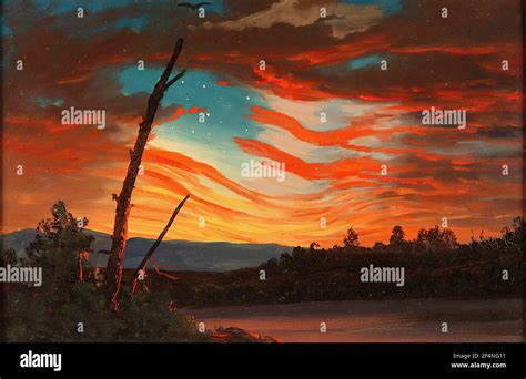 Frederic Edwin Church - Our Banner Sky 1861 Stock Photo - Alamy