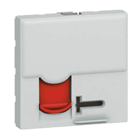 Rj45 Socket Category 6a Utp With Controlled Access 2 Modules Soft Alu