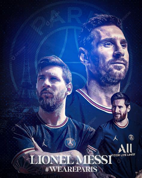 Flyer Jogador de Futebol Lionel Messi Social Media PSD Editável