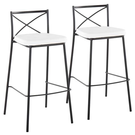 Lumisource Modern Charlotte 30 Contemporary Fixed Height Barstool In