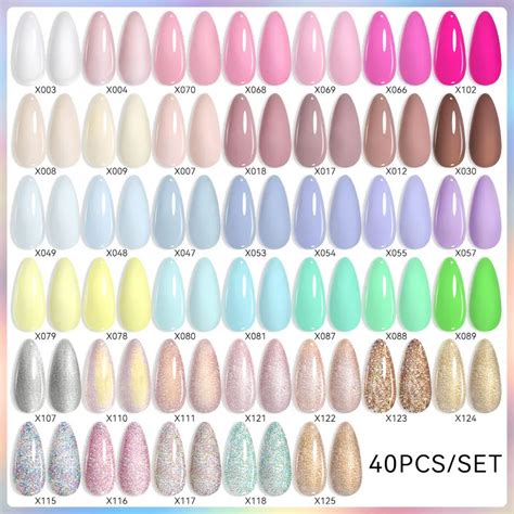 40/20 шт./набор, блестки для ногтей | AliExpress