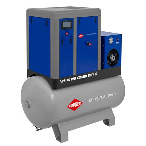 Schroefcompressor APS 10 IVR Combi Dry X 10 Bar 10 Pk 7 5 KW 270 950 L