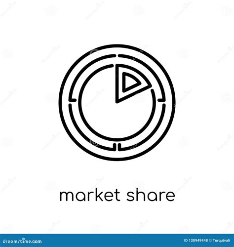 Market Share Icon Trendy Modern Flat Linear Vector Market Share Stock