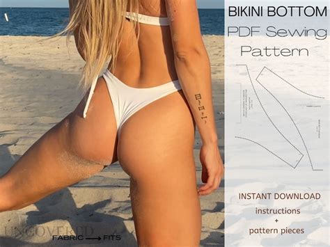 Bikini Sewing Pattern Pdf Digital Pattern Bikini Bottom Etsy Australia