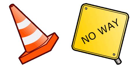 Traffic Cone & No Way Sign Animated Cursor - Sweezy Custom Cursors