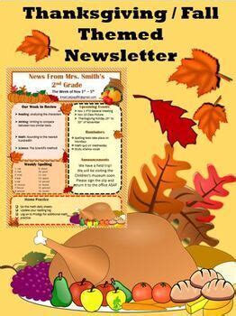 Free Fall Newsletter Template For Your Needs