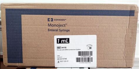 New Covidien 401se Monoject Enteral Syringe 1ml For Enfit Connection